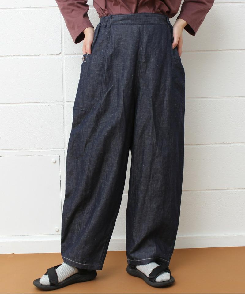 mat リネンコットンデニム サイドポケットパンツ（mat quotidien）
