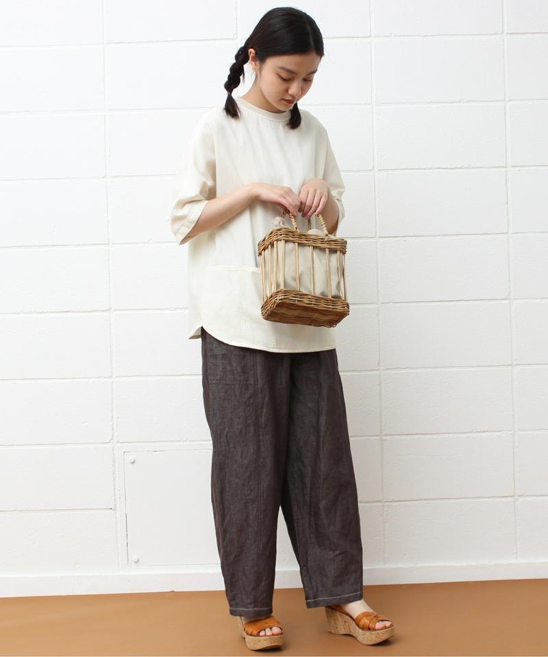 mat リネンコットンデニム サイドポケットパンツ（mat quotidien）