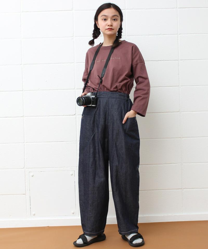 mat リネンコットンデニム サイドポケットパンツ（mat quotidien）