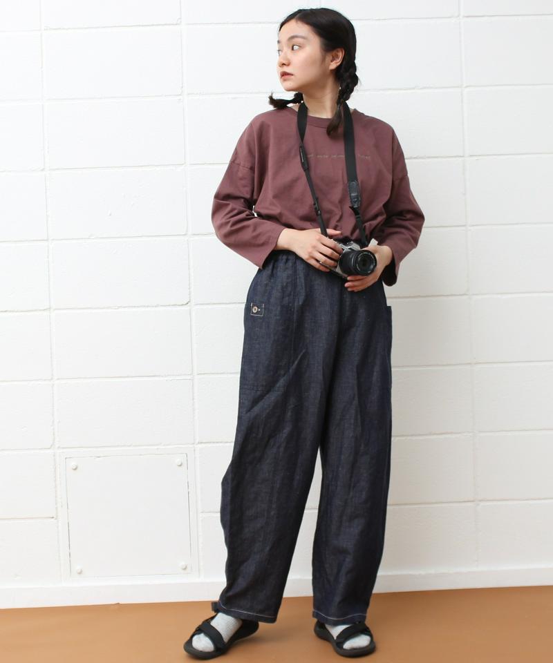 mat リネンコットンデニム サイドポケットパンツ（mat quotidien）