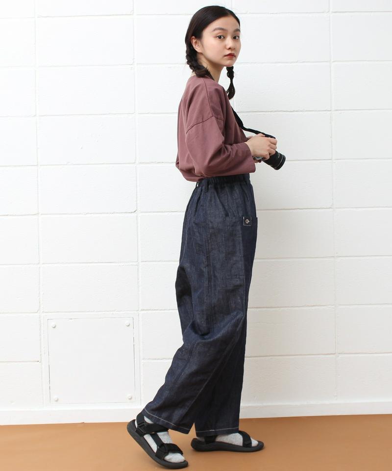 mat リネンコットンデニム サイドポケットパンツ（mat quotidien）