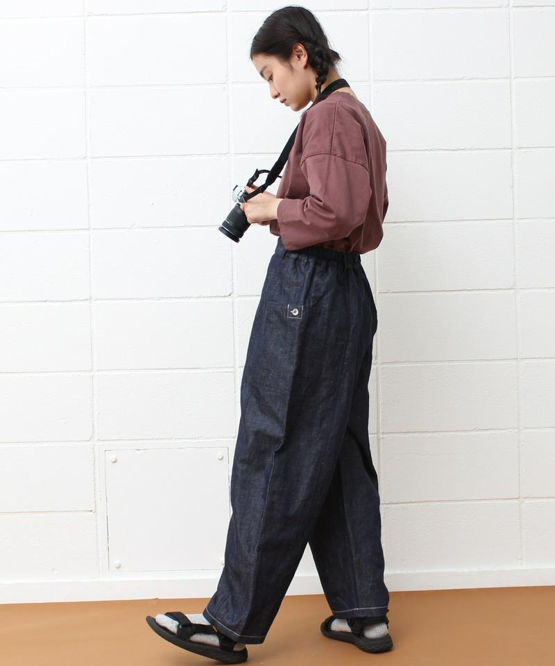 mat リネンコットンデニム サイドポケットパンツ（mat quotidien）