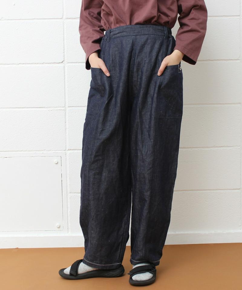 mat リネンコットンデニム サイドポケットパンツ（mat quotidien）