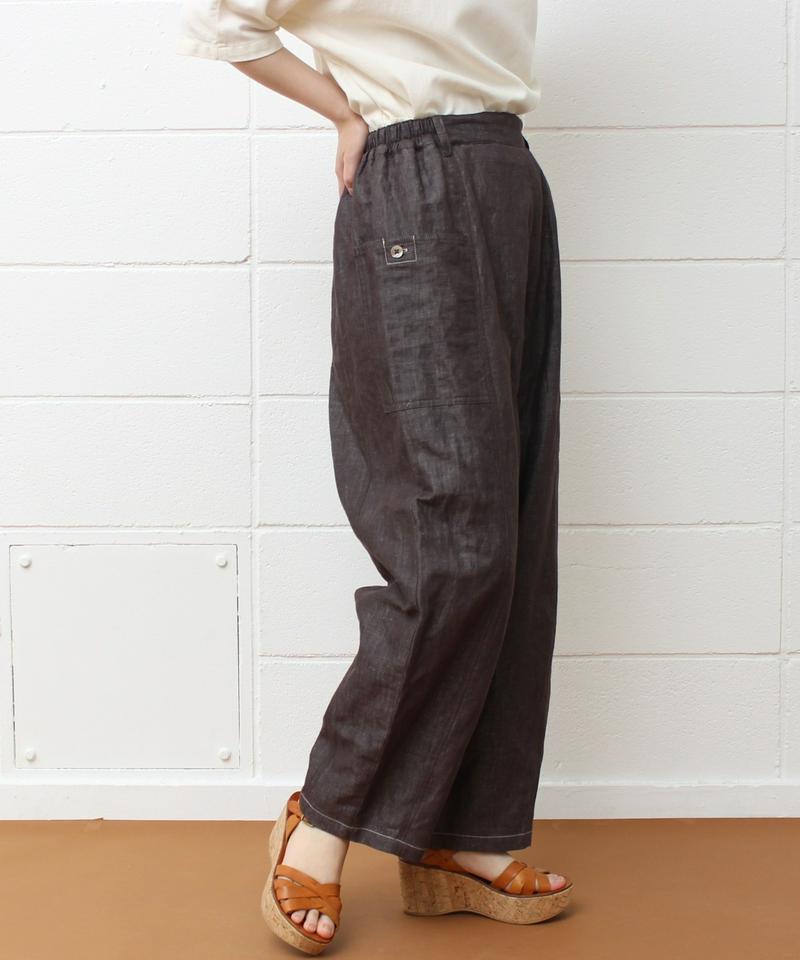 mat リネンコットンデニム サイドポケットパンツ（mat quotidien）