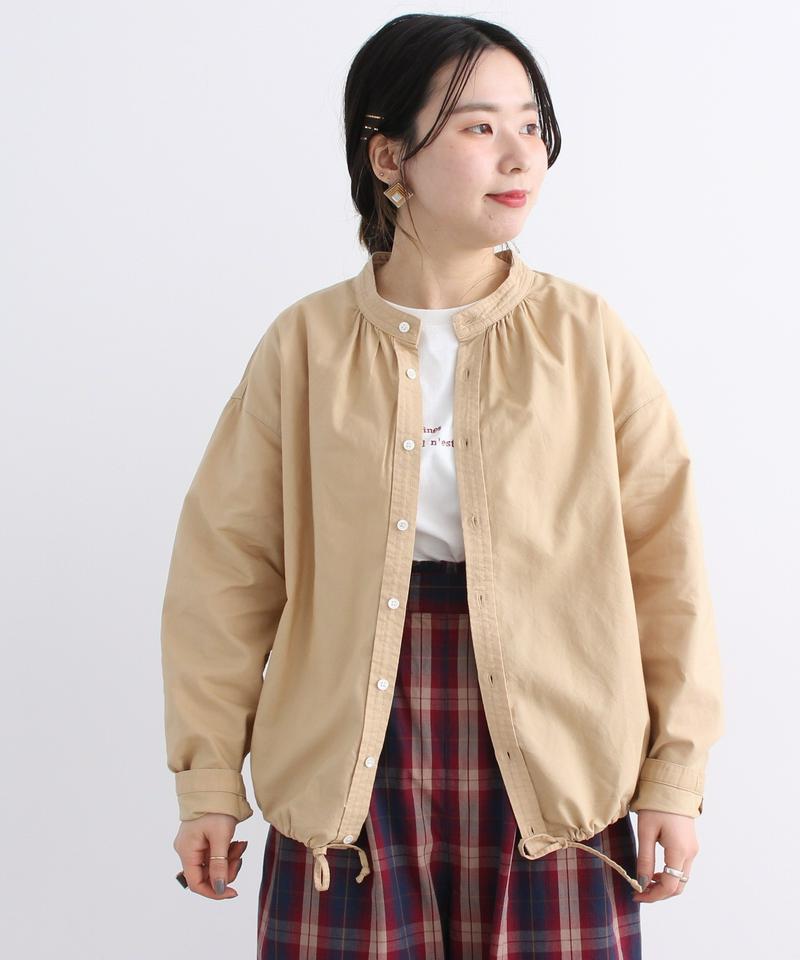 mat　オックス製品染め スタンドネック　ドロストシャツ（mat quotidien）