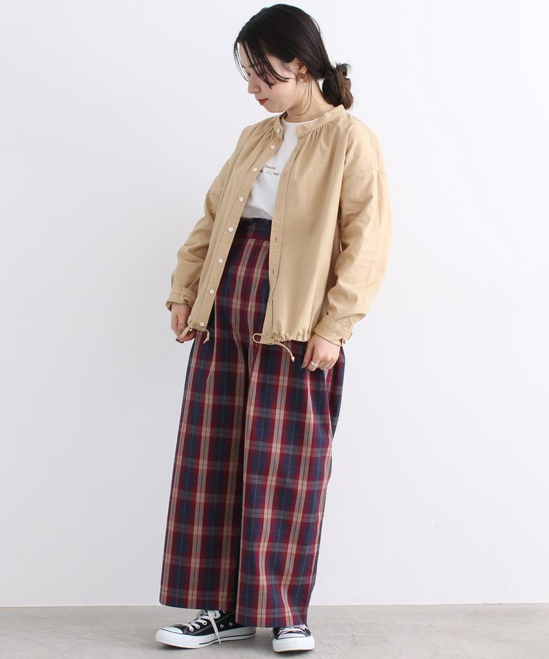 mat　オックス製品染め スタンドネック　ドロストシャツ（mat quotidien）