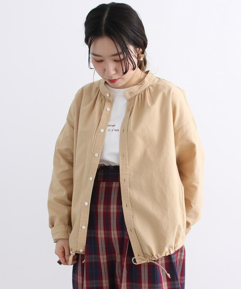 mat　オックス製品染め スタンドネック　ドロストシャツ（mat quotidien）