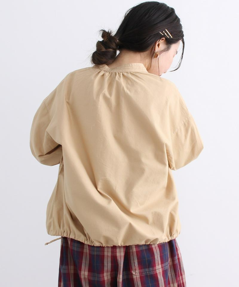 mat　オックス製品染め スタンドネック　ドロストシャツ（mat quotidien）