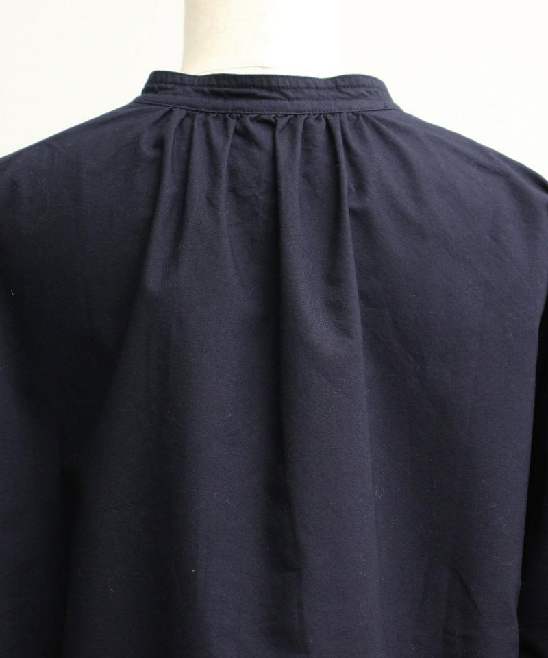 mat　オックス製品染め スタンドネック　ドロストシャツ（mat quotidien）