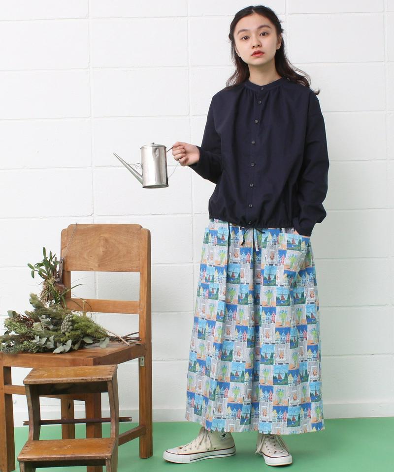 mat　オックス製品染め スタンドネック　ドロストシャツ（mat quotidien）