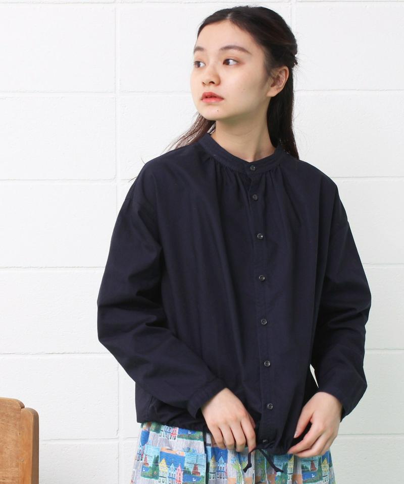 mat　オックス製品染め スタンドネック　ドロストシャツ（mat quotidien）