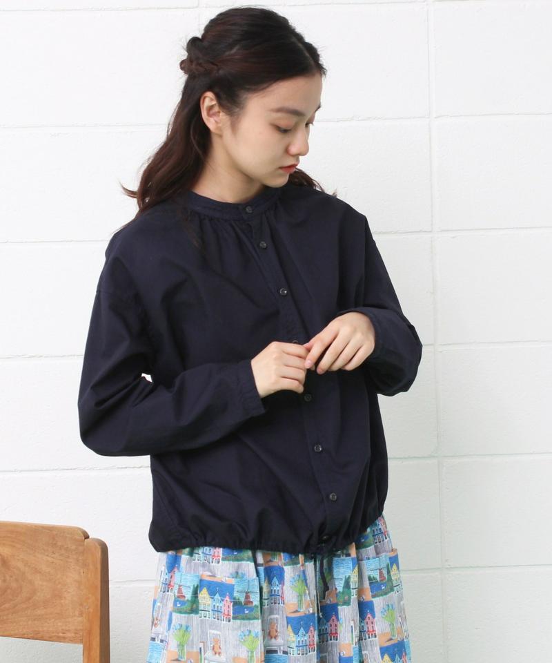 mat　オックス製品染め スタンドネック　ドロストシャツ（mat quotidien）