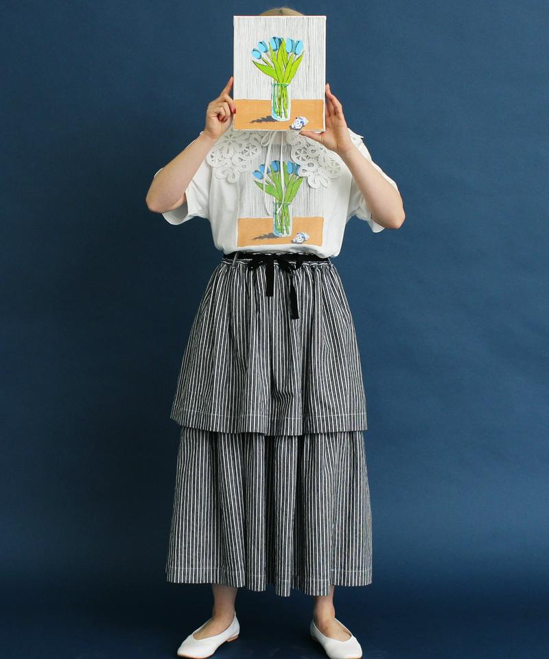 △eiπe TULIPプリント 刺繍Tee