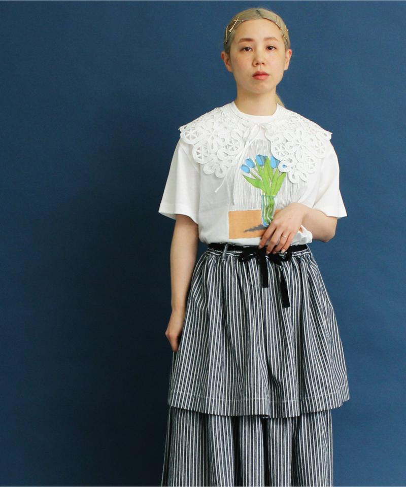 △eiπe TULIPプリント 刺繍Tee