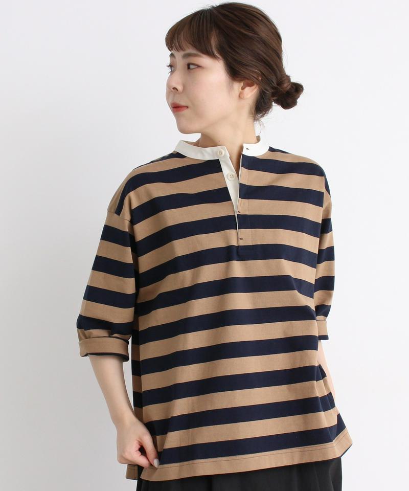 【WEB別注】 mat ノーカラーラガーシャツ（mat quotidien）