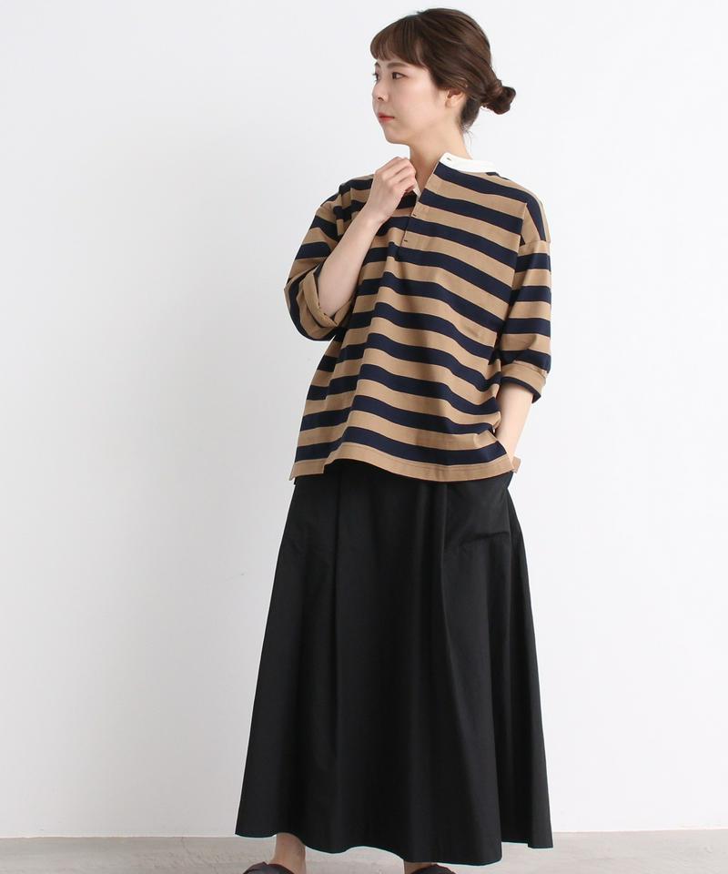 【WEB別注】 mat ノーカラーラガーシャツ（mat quotidien）