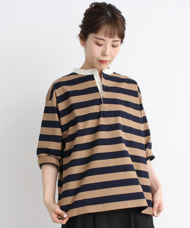 【WEB別注】 mat ノーカラーラガーシャツ（mat quotidien）