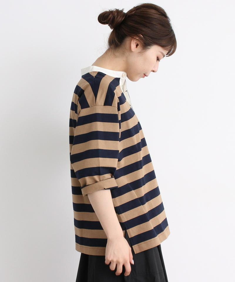 【WEB別注】 mat ノーカラーラガーシャツ（mat quotidien）