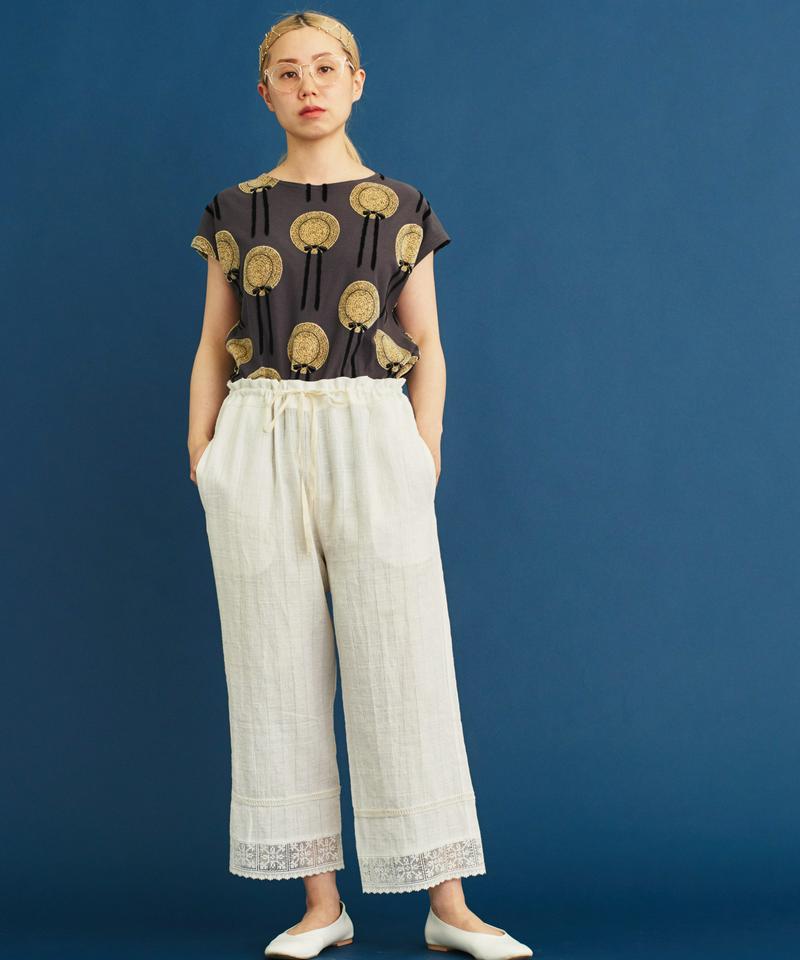 〇eiπe 「うさぎ刺繍」 レースペチパンツ