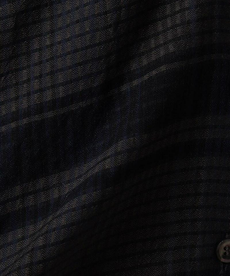 コットンシルクチェックシャツ