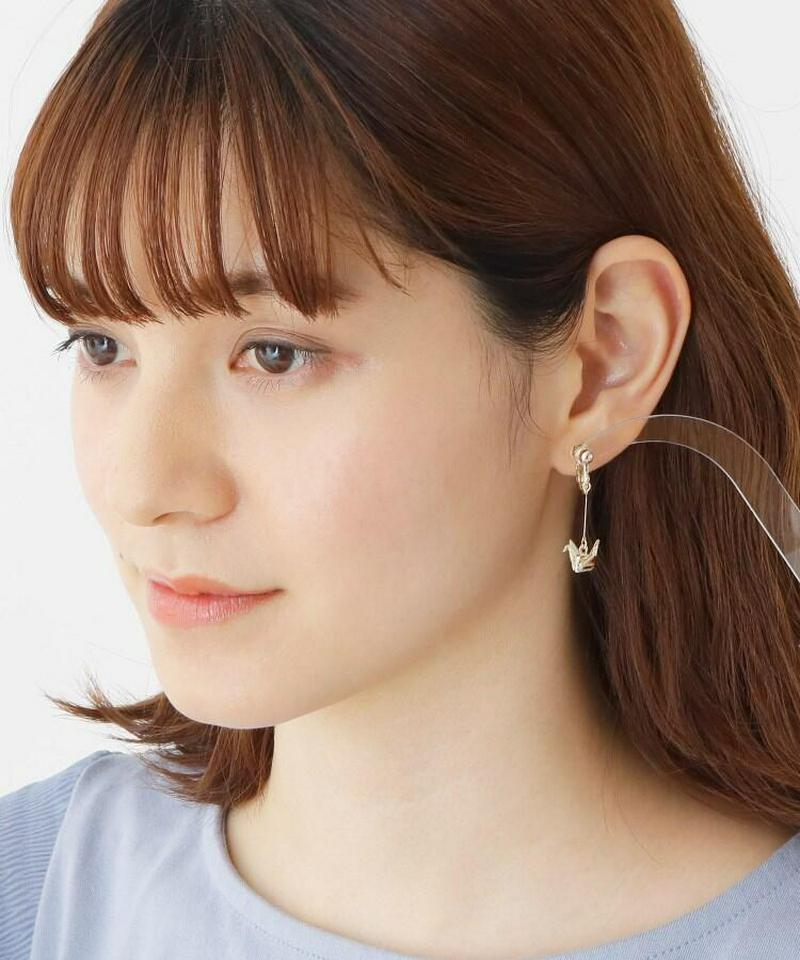 JAPAN　メタル折鶴イヤリング