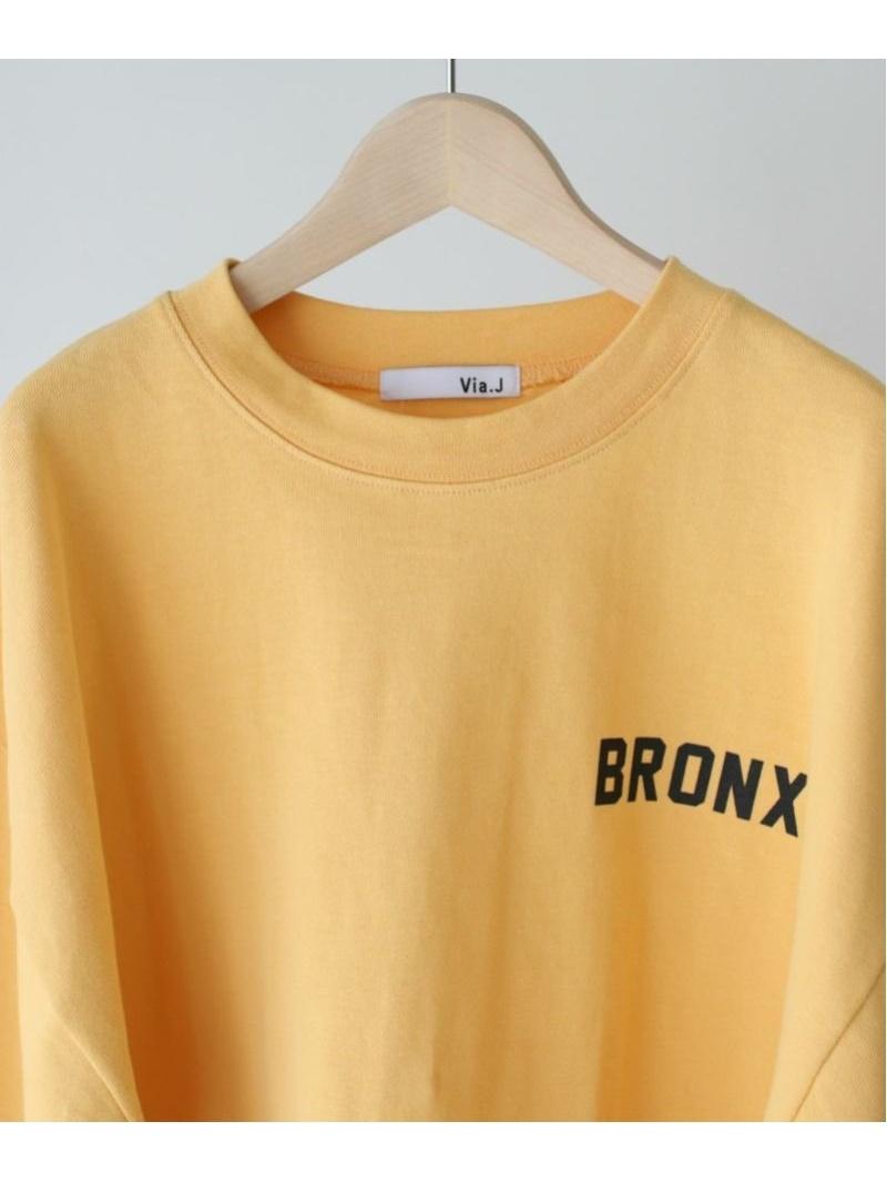 via j(ヴィアジェイ)"BRONX"7分袖Tシャツ（via j）