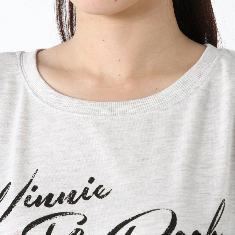 和柄プリント裾スリットドルマンＢＩＧＴシャツ「くまのプーさん」（ディズニー）