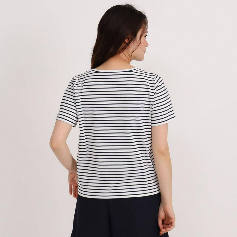 刺しゅうろごフェミニンＴシャツ