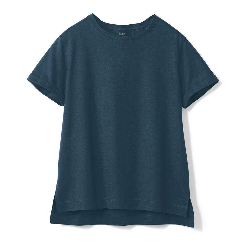 【期間限定セール】丸みを隠す大人仕立てＴシャツ【綿１００％・吸水速乾・消臭】