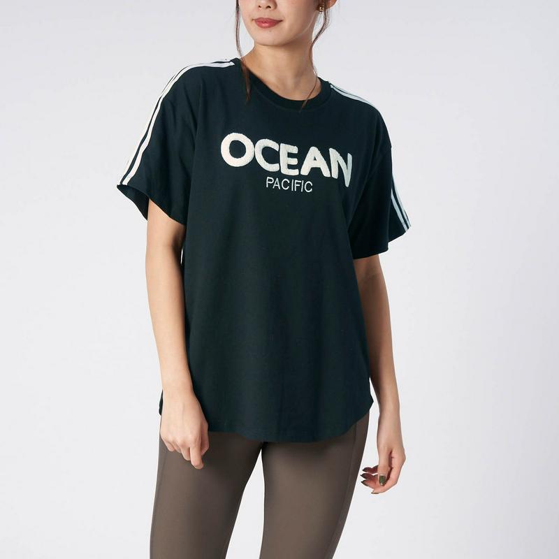 ゆるシルエットで体型カバー◎袖ライン半袖Ｔシャツ【吸汗速乾・ＵＶケア】（オーシャンパシフィック/OCEAN PACIFIC）