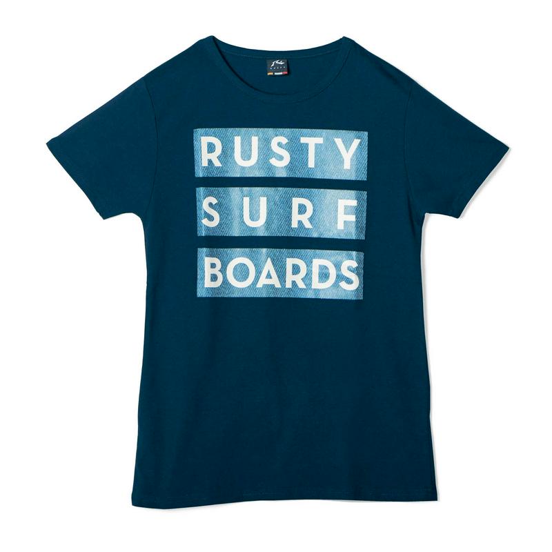 運動時・普段着にもＯＫ！半袖プリントＴシャツ【吸汗速乾・ＵＶケア】（ラスティ/RUSTY）