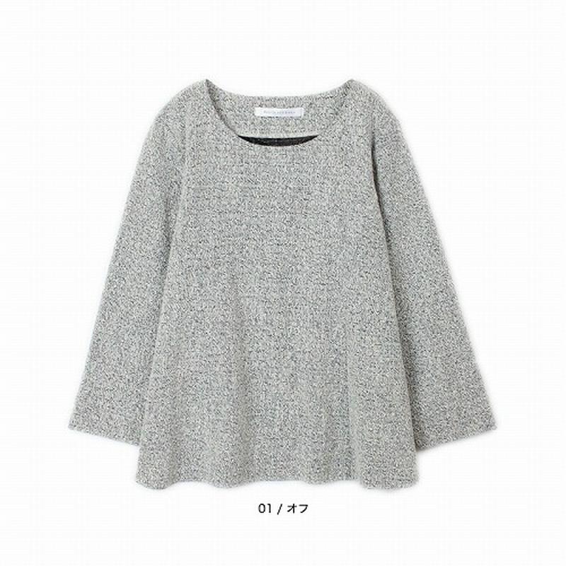 【５０％ＯＦＦ】ツイード調カットソー【ＬＬ～５Ｌ】（フルールバイミントブリーズ/fleur by mint breeze）