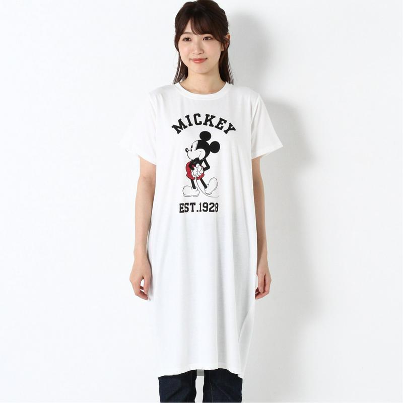 コクーンシルエットプリントＴシャツ「ミッキーマウス」（ディズニー）