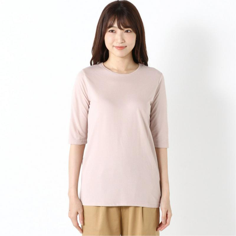 涼しく快適ドライカノコ５分袖Ｔシャツ【無地・ボーダー】