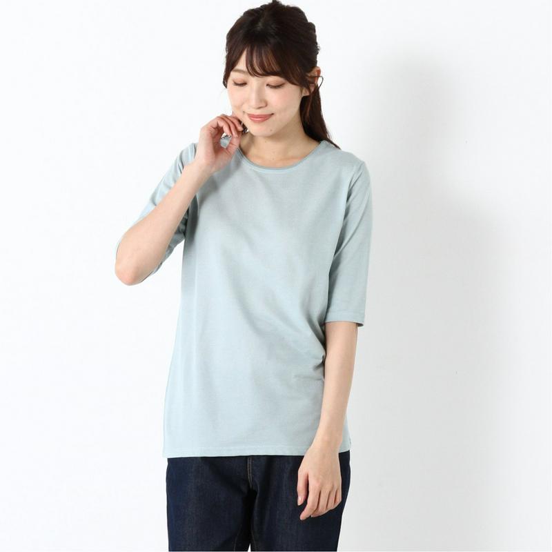 涼しく快適ドライカノコ５分袖Ｔシャツ【無地・ボーダー】