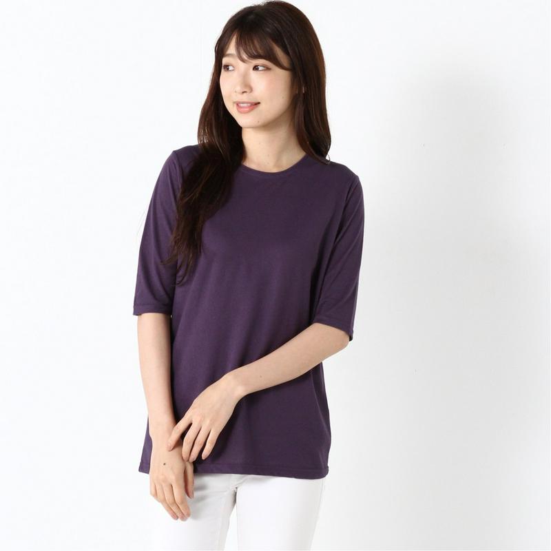 涼しく快適ドライカノコ５分袖Ｔシャツ【無地・ボーダー】