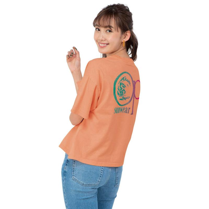 綿１００％ゆるシルエットで楽ちん！バックプリント半袖Ｔシャツ（オーシャンパシフィック/OCEAN PACIFIC）