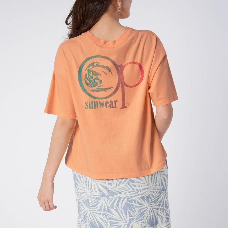 綿１００％ゆるシルエットで楽ちん！バックプリント半袖Ｔシャツ（オーシャンパシフィック/OCEAN PACIFIC）
