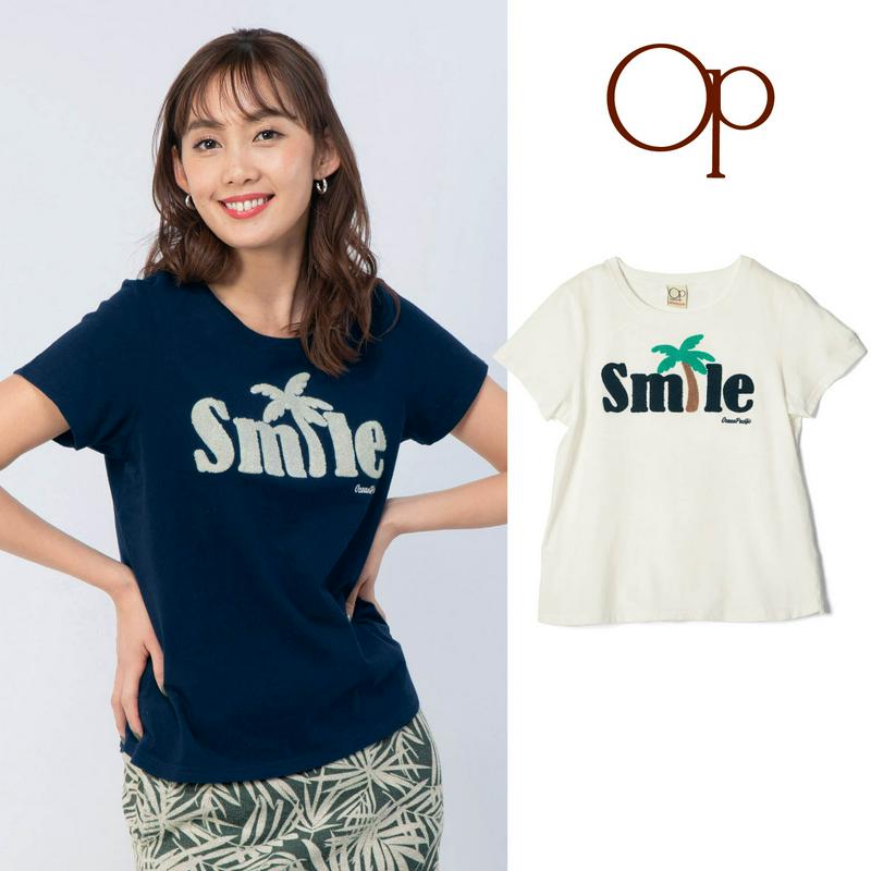 １枚で夏魅せ！綿１００％サガラ刺しゅう半袖Ｔシャツ（オーシャンパシフィック/OCEAN PACIFIC）