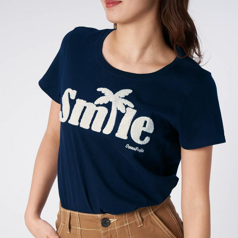 １枚で夏魅せ！綿１００％サガラ刺しゅう半袖Ｔシャツ（オーシャンパシフィック/OCEAN PACIFIC）