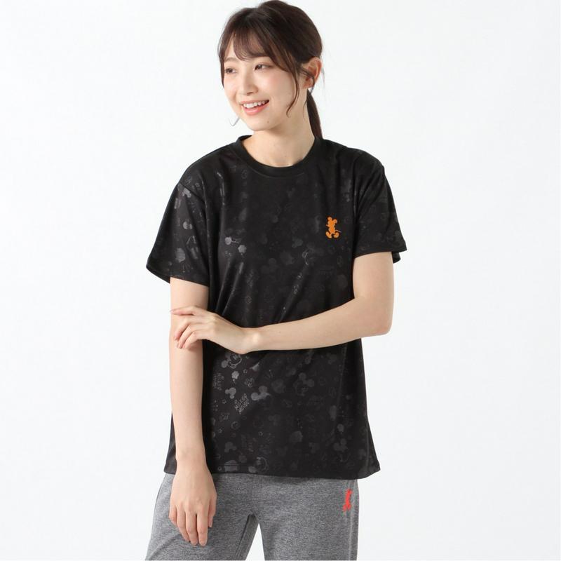エンボスプリント半袖Ｔシャツ【Ｍ～３Ｌ】「ミッキーマウス」（ディズニー）