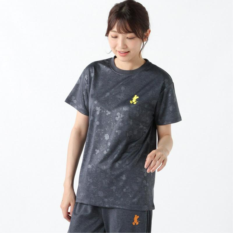エンボスプリント半袖Ｔシャツ【Ｍ～３Ｌ】「ミッキーマウス」（ディズニー）
