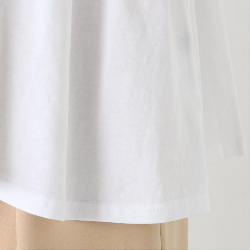 シルケット加工できれいめ見え◎ギャザーＴシャツ