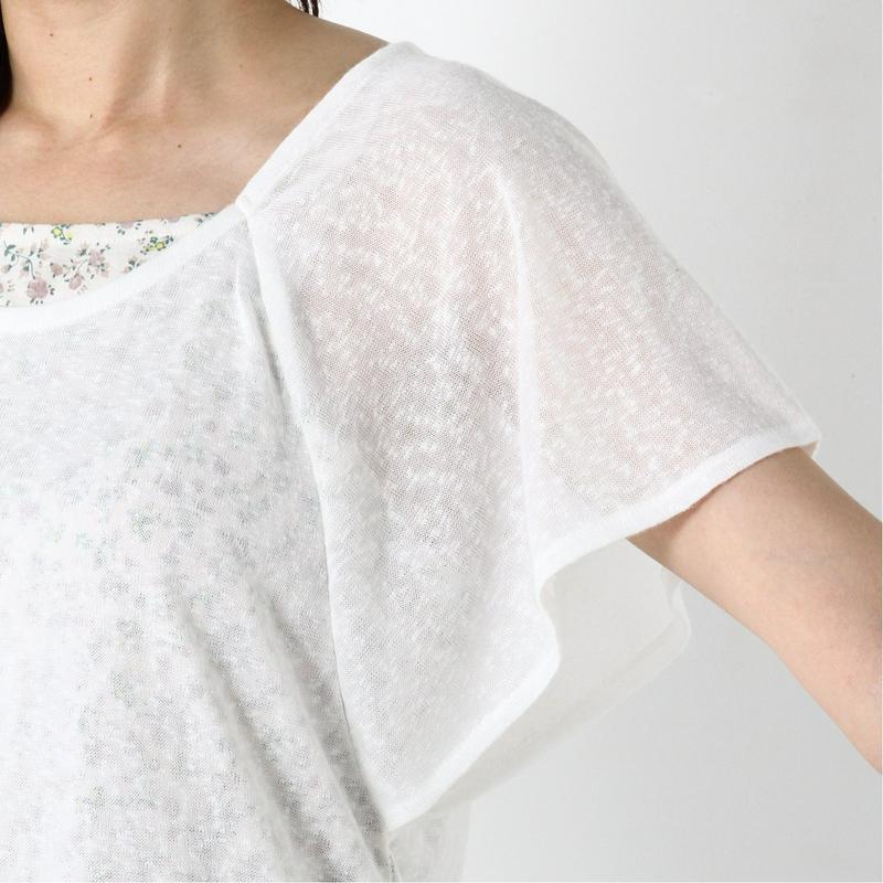 【ｎｏｊｅａｎ】花柄フェイクレイヤードＴシャツ（ノージーン/NO JEAN）