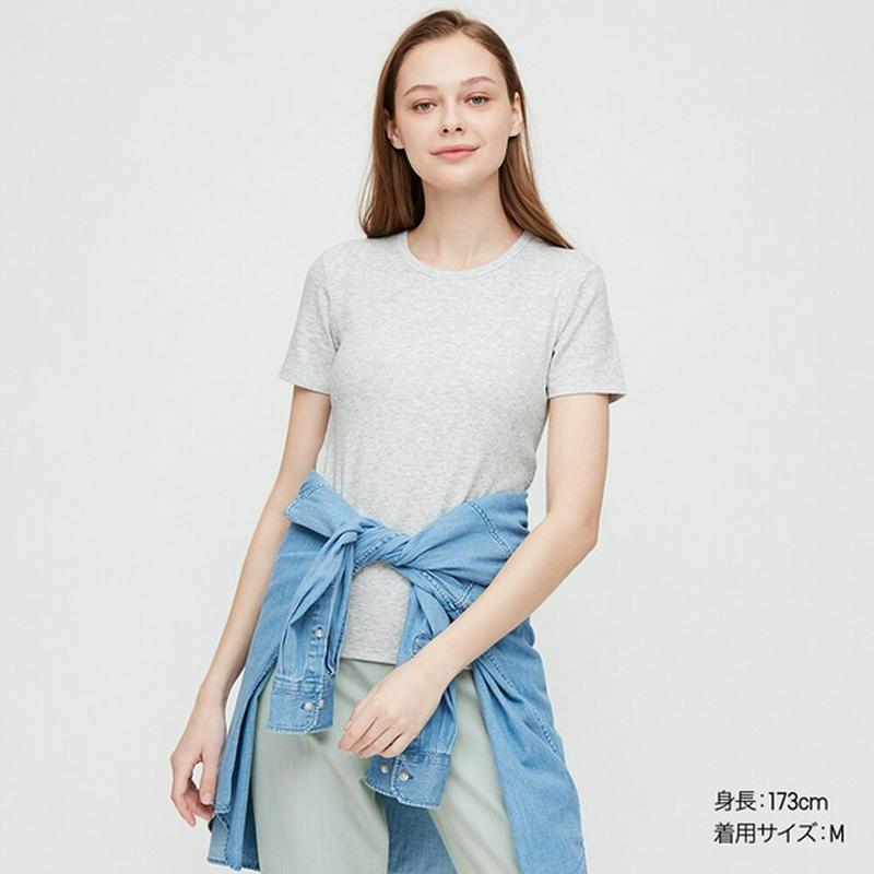 エアリズムコットンリブブラTシャツ（半袖）