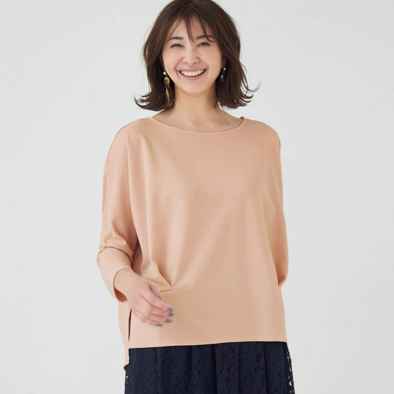 ブラウス見え肉厚ジョーゼット切替えカットソー［日本製］（スタイルノート／StyleNote）