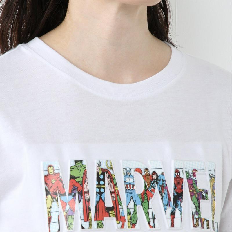 半袖エンボスプリントＴシャツ【Ｍ～３Ｌ】「マーベル」（マーベル/MARVEL）