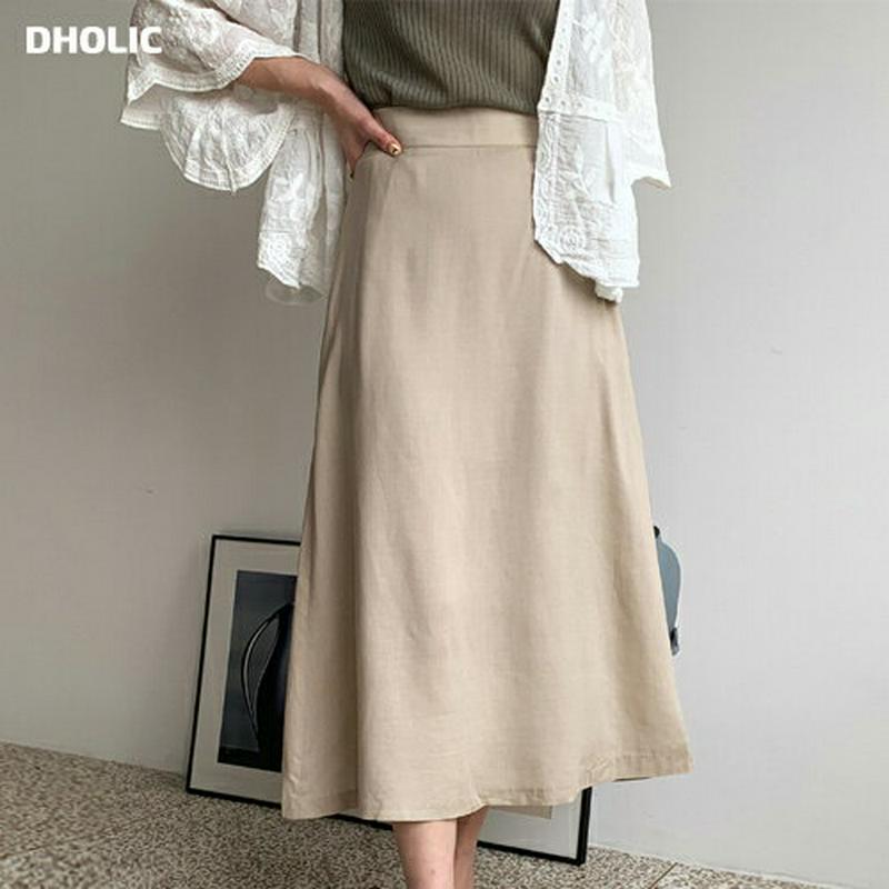 Aラインロングスカート・全4色・t56165 レディース【sk】【スカート ロング ロングスカート Aライン 単色 無地 シンプ