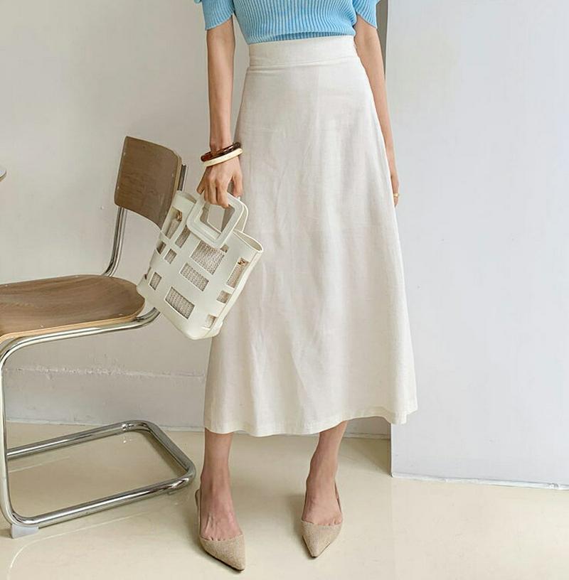 Aラインロングスカート・全4色・t56165 レディース【sk】【スカート ロング ロングスカート Aライン 単色 無地 シンプ