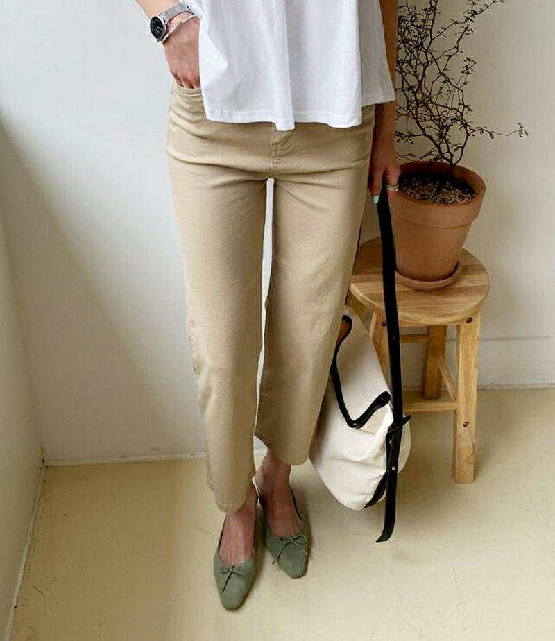 ストレートクロップドパンツ・全4色・t56164 レディース【pt】【パンツ ロングパンツ ズボン ボトムス クロップド丈 クロ